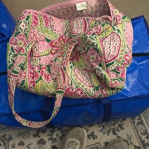 Pink and Green Vera Bradley duffel